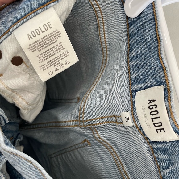 Agolde Merrel Mid-Rise Slim Straight Jeans - Light Wash Astray - Size 25 - Picture 7 of 15
